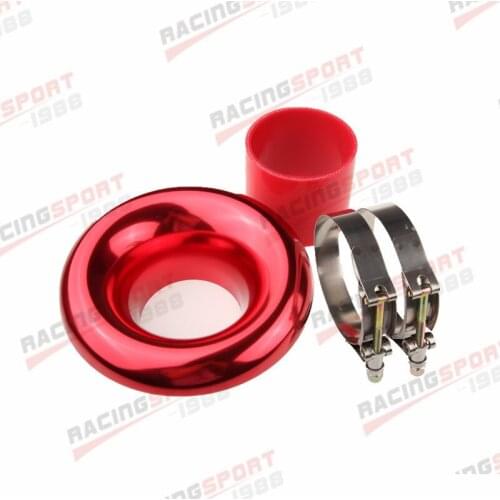 New 3.5" Red Universal Velocity Stack For Cold/Ram Engine Air Intake/Turbo Horn