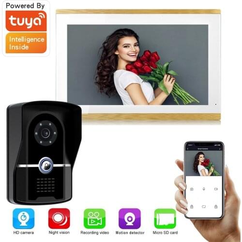 Wired/WIFI 1080P AHD 10" Recording Monitor Video Door Phone Intercom for home IR Camera Remote Unlock
