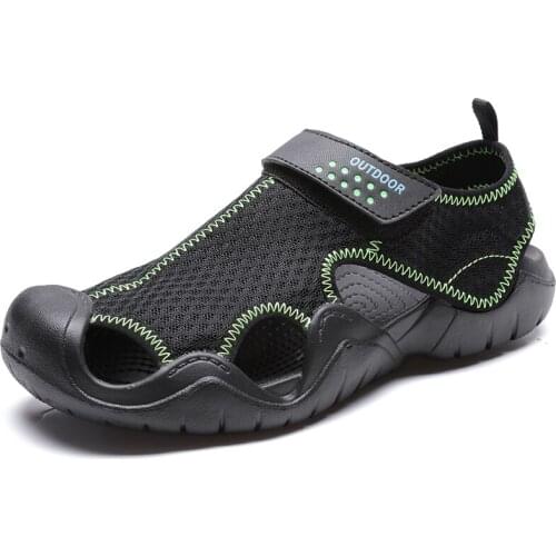 Men Shoes Summer High Quality Fashion Mesh Men Soft Sandals Summer Soft Shoes Men Outdoor Beach Sandals Male Slippers Plus Size