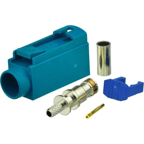 Superbat Fakra Z Waterblue/5021 Jack Connector Neutral Coding Crimp for Cable RG316 RG174 LMR100 GPS DAB+Radio