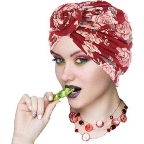 Turban Hat Women Muslim Hijab Caps India Cap Under Scarf Bonnet Cancer Chemo Hats Beanie Muslim Women Hair Accessories