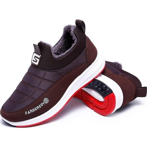 2020 Couple Snow Boots Winter Warm Short Plush Men And Women Shoes Cotton Non-slip Waterproof Plus Velvet Ankle Boots Snow Shoes