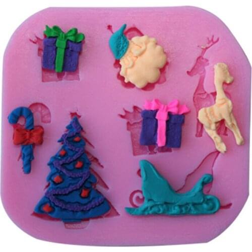1 pc série de natal doces macios molde de silicone bolo decorativo diy molde de cozimento silicone sugarcraft chocolate sabão bo
