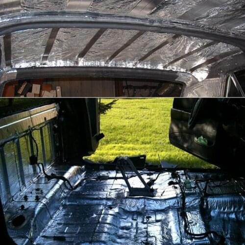 10mm * 50cm * 200cm Foam Mat 2 Meter Deadening Heat Rubber Silver Thermal Insulation