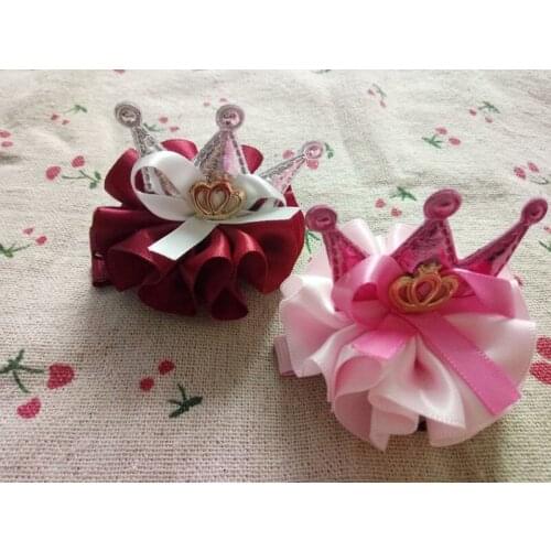 10pcs New Cute Cat Dog Hair Clips Crown Lace Pet Hairpin Pet Grooming Dog Pet Hair Accessories