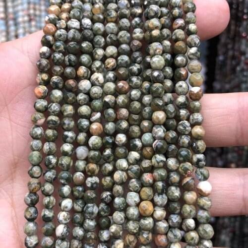 100% Natural Rhyolite Beads, Kambaba Stone Faceted 4mm 6mm 8mm 10mm 12mm Loose beads Supplies 1 of 15"strand
