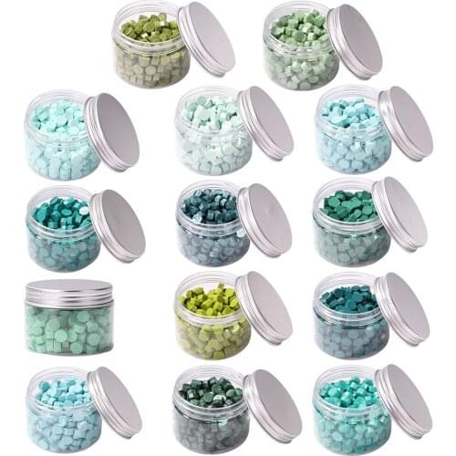 200pcs Vintage Octagonal Wax Seal Beads Retro Stamp Tablet Pill for Envelope Wedding Party Invitation Ancient Sealing Wax Decor
