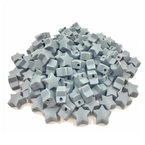 2021 Mini Silicone Star Shape DIY Beads Baby Teether Silicone Teething Beads Teethers For Baby Dental Care Non-toxic 13 Colors