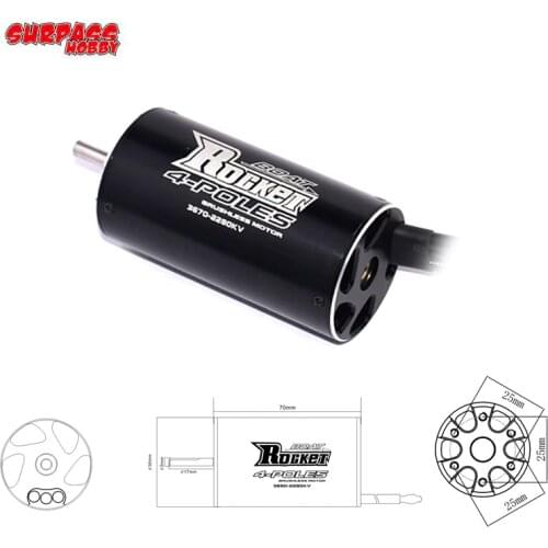 Rocket 3670 2280KV 1850KV 4 Poles Brushless Sensorless Motor for 800-1000mm RC Boat