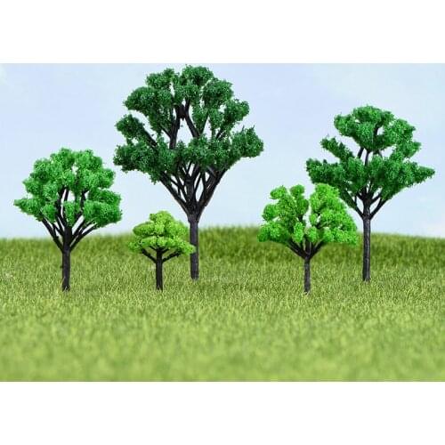 5PCS Plastic Miniatures Pine Tree 10/12CM Model Train Railway Layout Wargame Diorama Architecture Scenery Decoration