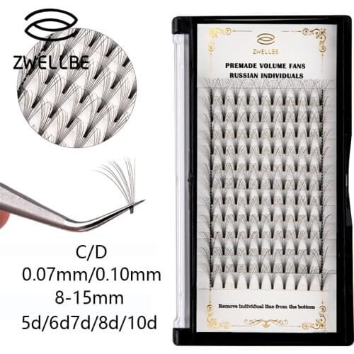 Lashes Base Premade Wide Fans 3d/4d/5d/6d/7d/8d/9d/10d Short Stem Russian Volume Fans Individual Eyelash Extensions Faux Mink
