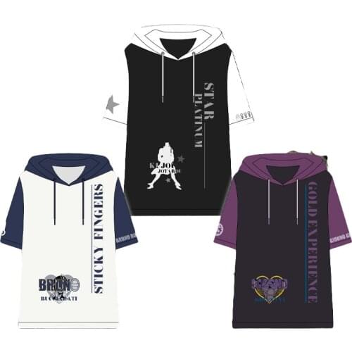 Brdwn JOJOs Bizarre Adventure Golden Wind Giorno Giovanna Bruno Bucciarati Kujo Jotaro Cosplay Long Sleeve T-Shirt Tops