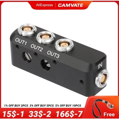 CAMVATE 0B 2-Pin Female 1 To 3 Power Splitter Adapter Box With 1/4"-20 Mounting Points