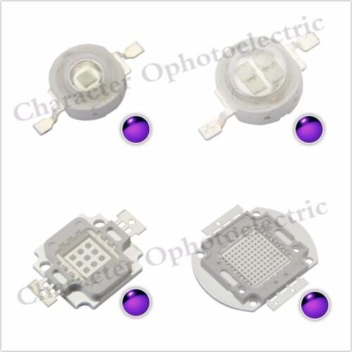 High Power Chip LED COB Light Purple 395Nm- 400Nm 3W 5W 10W 20W 30W 50W 100W Cure UV Lamp SMD