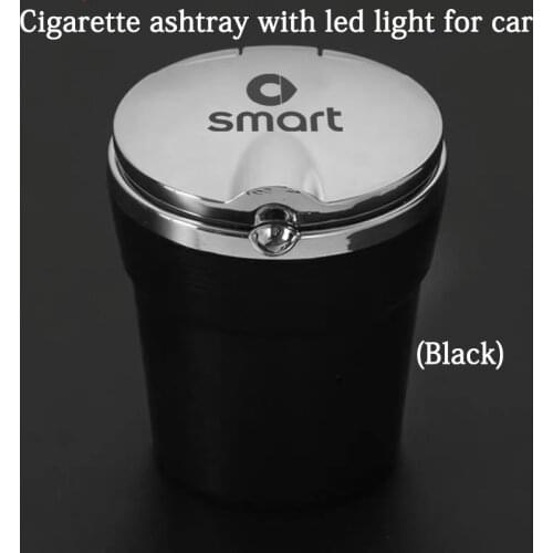 For Smart 451 brabus Smart fortwo 453 forfour Led Car Ashtray With Cover Creative Personality Cover car Interior accessories