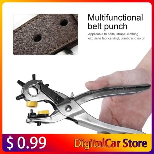 DUUTI Rivets Eyelet Belt Hole Puncher Pliers Press Eyelets Grommets Tool with 5 Different Hole Sizes Leather Craft Sewing tools