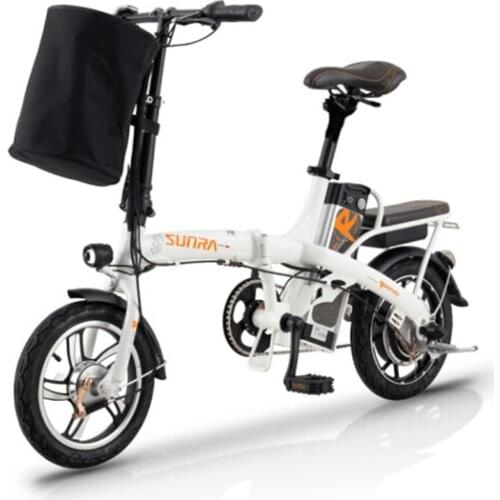 14inch 48V12AH Electric folding Bike Lithium Battery with Extractable Lithium Battery Range 60KM Beach City Ebike