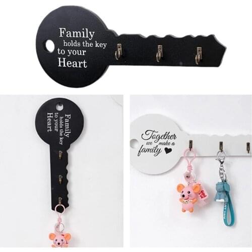 Retro Wood Key Holder Wall Key Shape Hook Storage Rack Hanger Decor Room Hanging Gifts Home Door Hang Organizer Wall Decoration