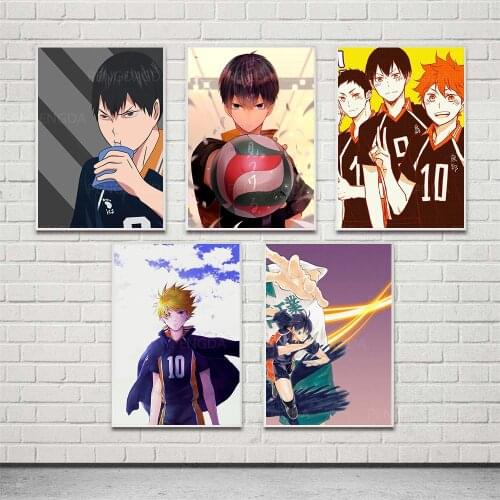 HD Prints Haikyuu Canvas Painting Wall Art Anime Volleyball Boy Poster Home Decoration For Living Room Modular Pictures Frame