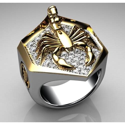 Exaggerated Scorpion Rings for Men Women Punk Rock Animal Gothic Metal Nightclub Ring Vintage Anniversary Jewelry Party Gifts