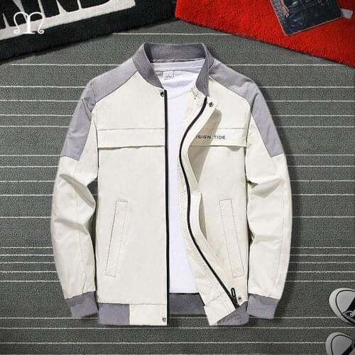 Men Streetwear Jacket Patchwork Fashion Zipper Jackets Male Hip hop motorcycle Casual Slim Fit coat Mens Outerwear Plus Size 4XL