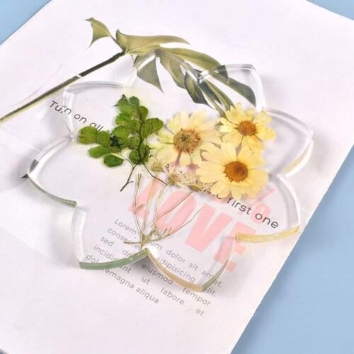 Lotus Coaster Tray Cup Mat Silicone Mould DIY Crafts Ornaments Decorations Making Tool Crystal Epoxy Resin Mold Drop Ship