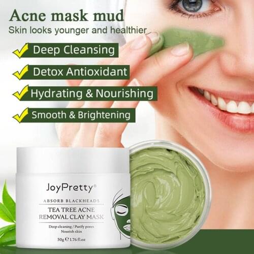 Tea Tree Clay Mask Deep Cleansing Purifying Facial Pores Face Mask Skin Care for All Skin Types SK88