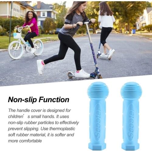 New Scooter Rubber Grip Handle Handlebar Rubber Grips Apply For Kids Bike Tricycle Skateboard Scooter Handlebar Rubber Grip
