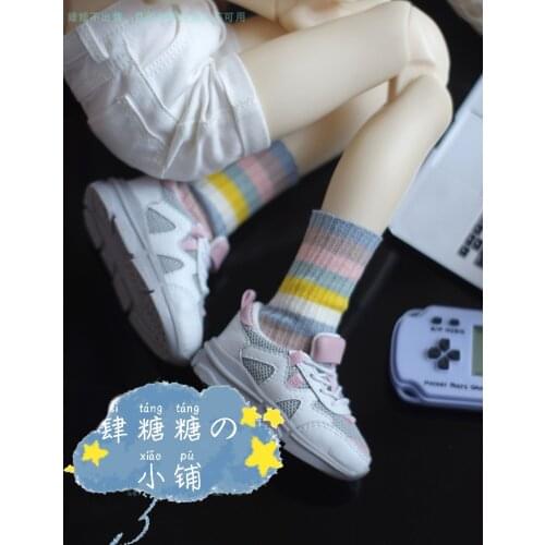 BJD doll shoes Sports Shoes Double Laces 6 Cent 4 Cent Uncle Giant Baby MSD Flatfoot YOSD Doll shoes Accessories