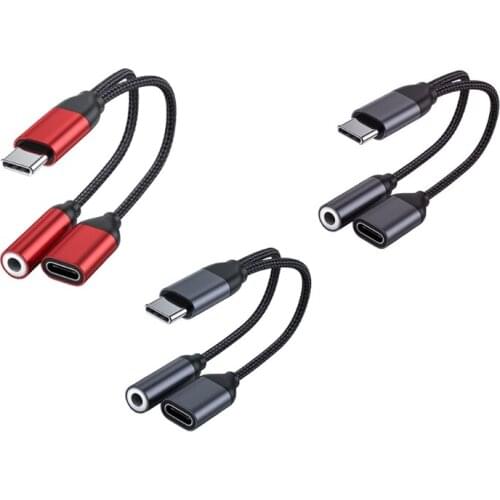 Y4UE Professional USB Type C to 3.5mm Headphone with Charging， USB C to 3.5mm Adapter with Charger