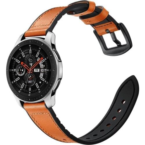 Leather Silicone Watch Band For Samsung Galaxy 3 41mm 45mm Active 2 Gear S3 Strap For Galaxy Watch 46mm 42mm Huawei Watch GT 2