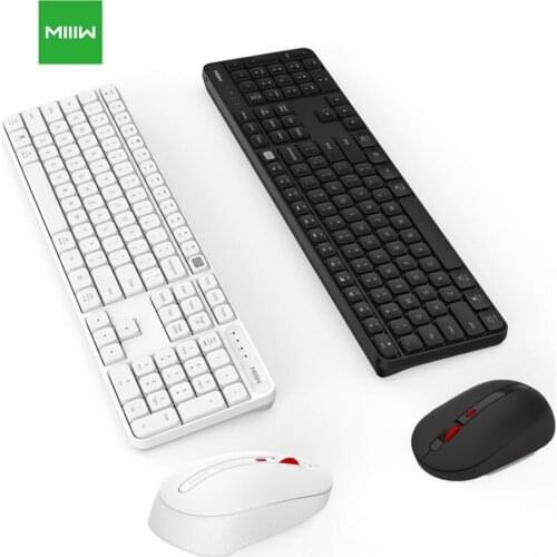 RF 2.4GHz Wireless Office Keyboard Mouse Set 104 Keys Windows PC Mac Compatible Portable USB Keyboard