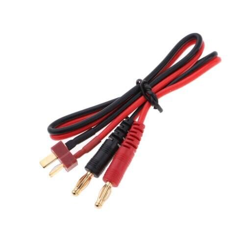 T Plug to 4.0mm Banana Plug 14AWG Cable Connector for RC Lipo Battery