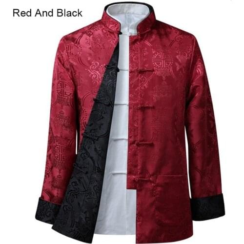 Tang Suit 10 Colors Chinese Style Blouse Shirt Traditional Chinese Clothing Fo Rmens Jacket Kung Fu Clothing Both Sides Party