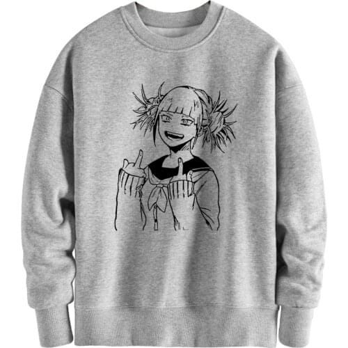 Anime Girl Long Sleeve Sweatshirts Man Hoody Casual 2020 Clothing Harajuku Winter Pullovers Breathable Fleece Supoleron Hombre