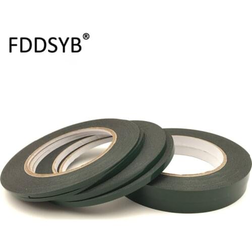 1 Roll 2mm/3mm/5mm/10mm mobile phone screen tape repair double-sided adhesive foam cotton green film 0.5mm thick 10M