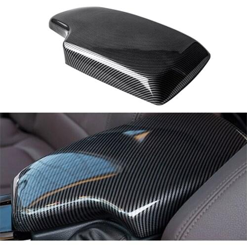 1pcs For BMW 3/4 Series F30 F31 F35 320i 3GT Center Console Armrest Storage Box Protection Cover Trim 2013-2019 Carbon Fiber