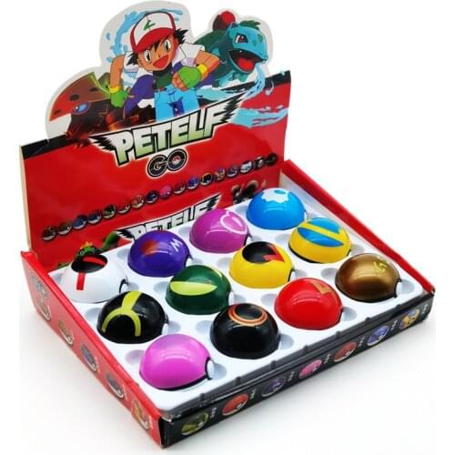 12 Styles New 5CM Pet Elf Ball Pokemones Pokeballs With 2-3Cm Figures Toys Childrens collection of birthday gifts