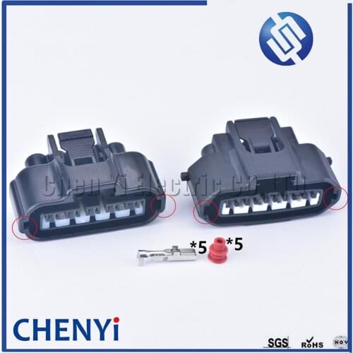 2set 5 Pin KET Engine Plug Female Housing Wire Harness Connector Ignition Air Flow Meter Socket For Toyota Mitsubishi MG640945-5