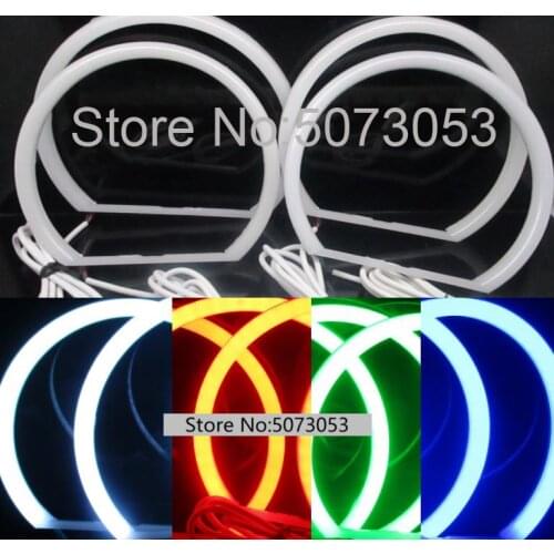 4*131mm Cotton RGB Angel eyes halo ring kit for BMW E36 E38 E39 E46 2D 4D Lada Vaz BA3 2106 16colors flash Remote control