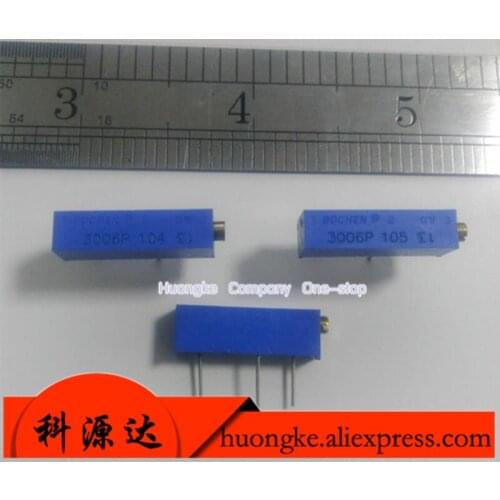 50PCS /LOT 3006P 100K 200K 500K 1K 1M 2M Precision Adjustable Trimmer 3006P-1-104 3006P-1-204 3006P-1-504 OHM DIP