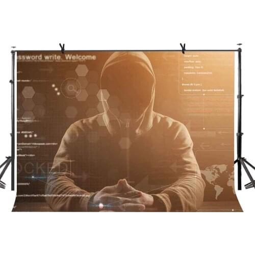 7x5ft Computer Hacker Backdrop Classic Computer Hacker Photography Background and Studio Photography Backdrop Props
