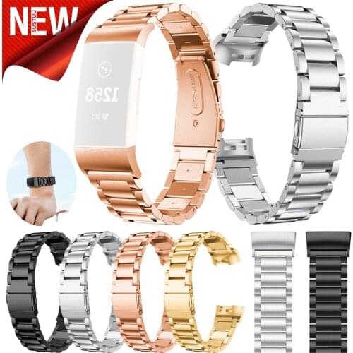 Smart wristband Accessories Replacement Stainless Steel Bracelet Smart Watch Band Strap For Fitbit Charge 4