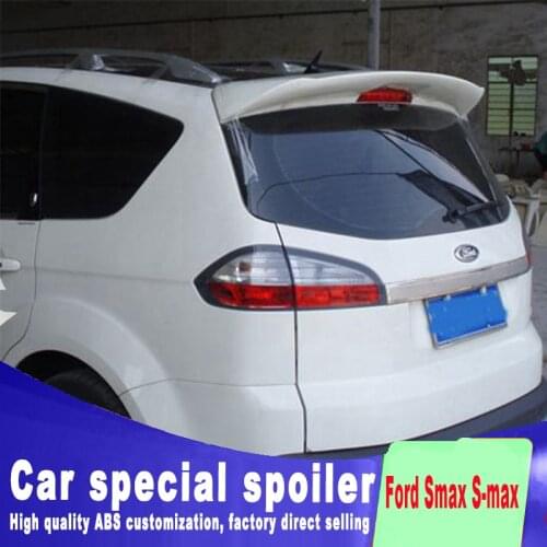 Big spoiler For Ford Smax S-max spoilers high quality ABS material primer or black white paint by rear roof window rear spoiler