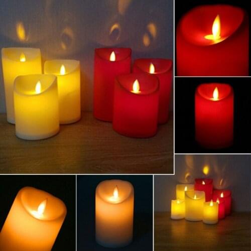 Electronic LED Flameless Swing Candle Candles Lights Battery Operated For Party Wedding Birthday Festival Romantic Dinner Decor