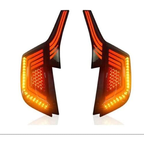 Goodmolds For Honda FIT JAZZ Taillight 2014-2018 Back Lamp Running Parking Reverse Dynamic Turning Fog Lamp Smokey Red