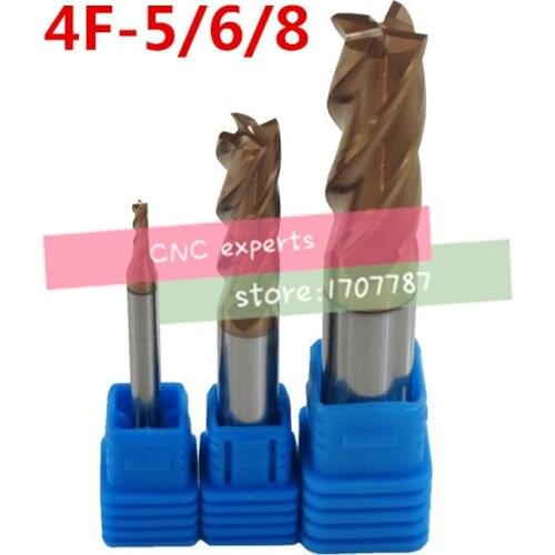HRC60 4F-5/6/8 cnc cutter tool tungsten alloy milling cutter ,CNC machine, milling machine, CNC milling tools, Nc tool