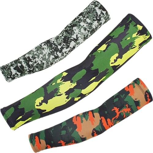 Military Camouflage Sleeves Men Armguard Outdoor Basketball Driving Sunscreen Fishing Longsleeve Cover Summer Women Arm Sleeves