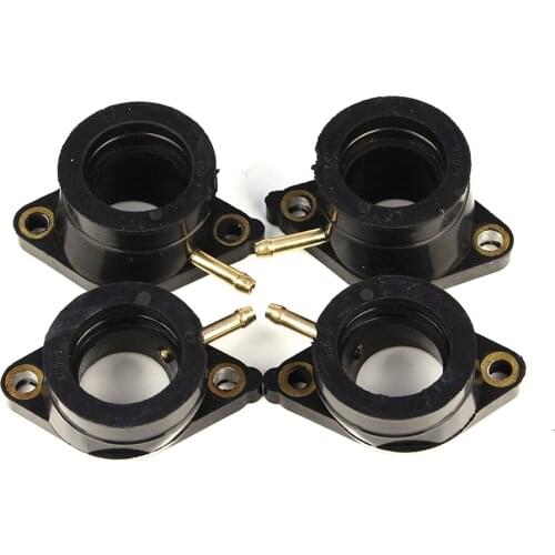 Motorcycle Carb Carburetor Adapter Intake Flange Rubber Boot Set For Yamaha XJ550 Maxim & XJ550R Seca 1981 1982 1983