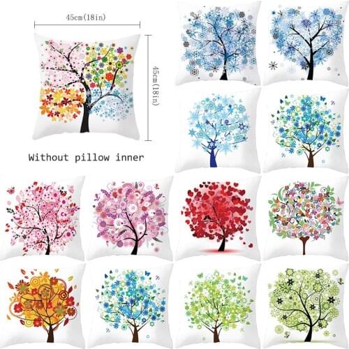 Beautiful colorful tree Pillowcase, quilt cover, cushion cover, printing, pillow cover, sofa, car cushion cover
